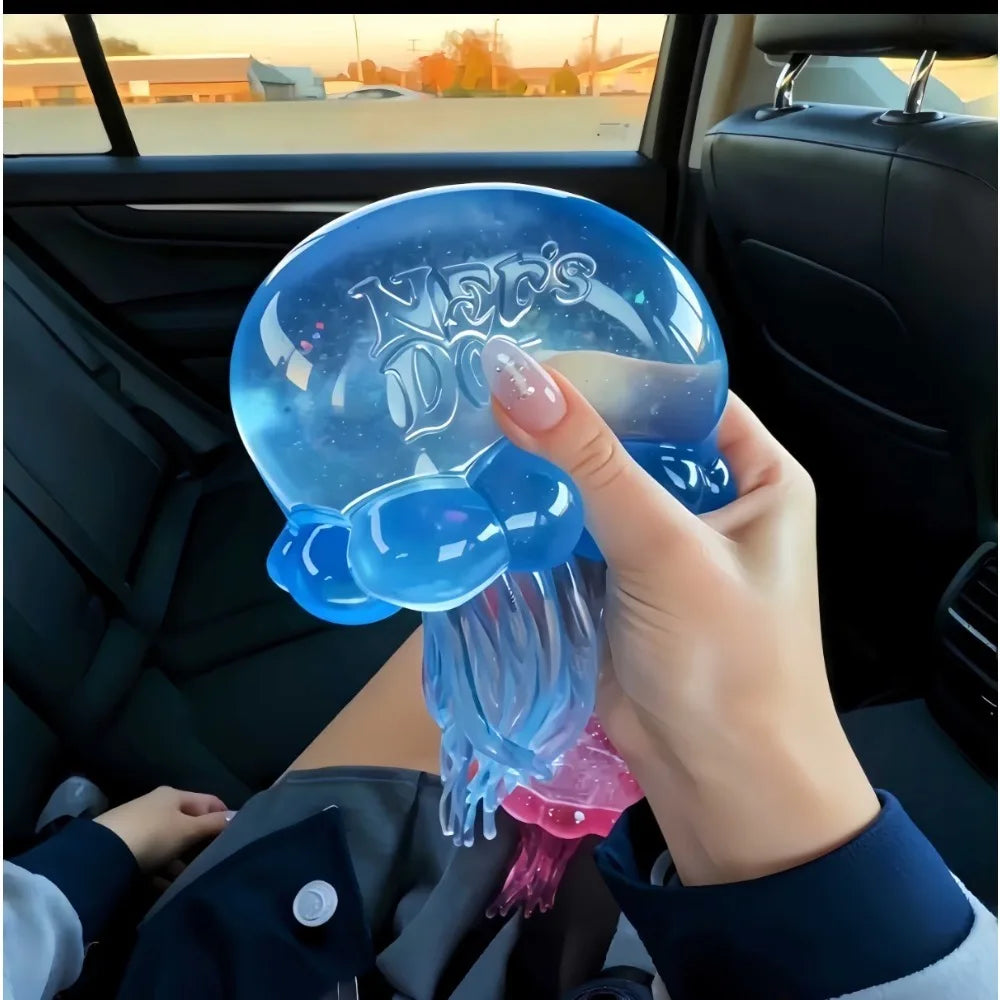 New Jellyfish Squeeze Fidget Toy Product Needoh Jellyfish Stress Relief Relax Squishy Anti-Anxiety Squeeze Object for Focus
