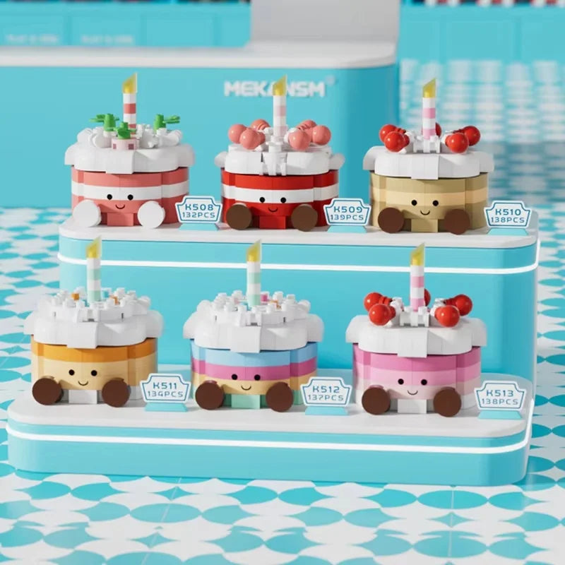 Mekansm Simulated Birthday Cake Boys and Girls Puzzle Assembly Toy Model Kit Figure Desktop Ornament Doll Holiday Surprise Gift