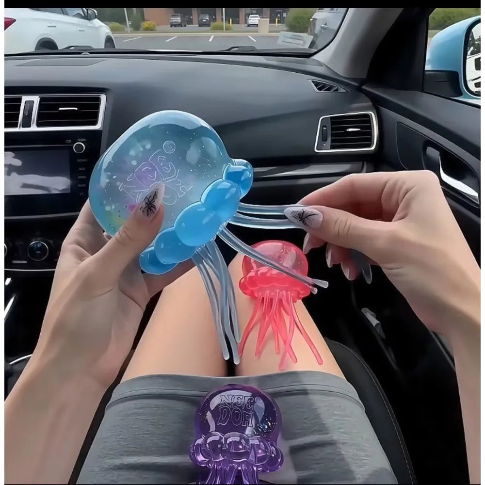 New Jellyfish Squeeze Fidget Toy Product Needoh Jellyfish Stress Relief Relax Squishy Anti-Anxiety Squeeze Object for Focus