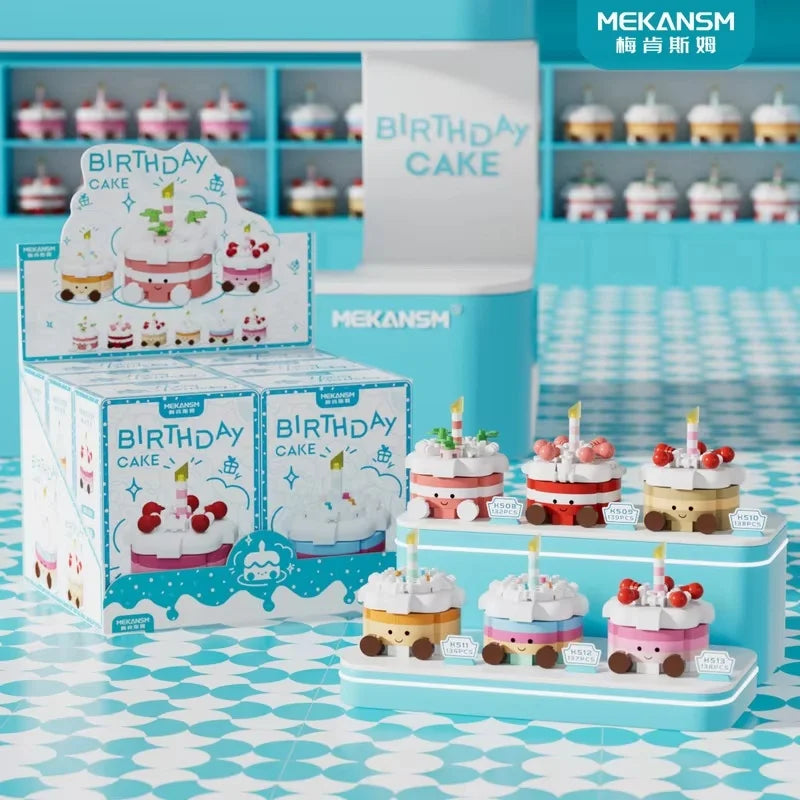Mekansm Simulated Birthday Cake Boys and Girls Puzzle Assembly Toy Model Kit Figure Desktop Ornament Doll Holiday Surprise Gift