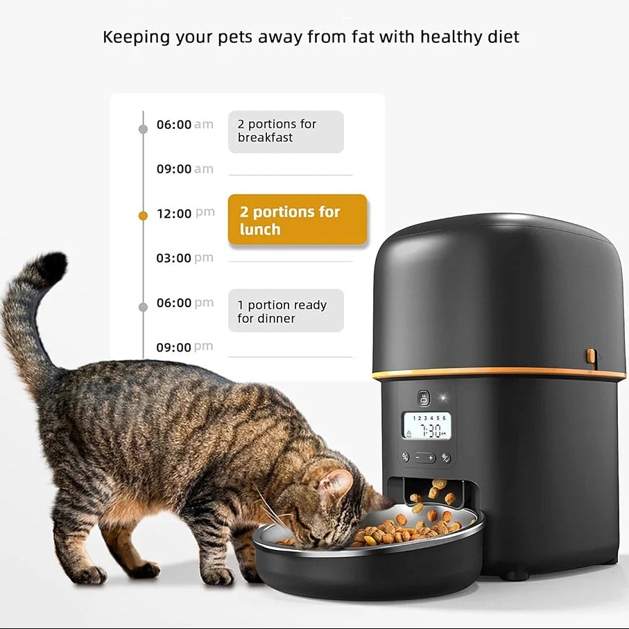 2L Button Wifi Camera Automatic Cat Feeder Pet Smart Cat Food Dispenser Timer Stainless Steel Bowl Auto Feeder for Cats Dog Bowl
