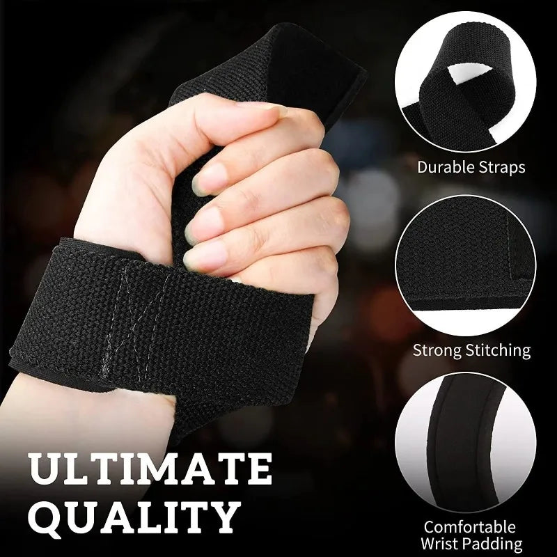 Weightlifting Wrist Straps Strength Training Adjustable Non-Slip Gym Fitness Lifting Strap Wrist Support Sports Grip Band