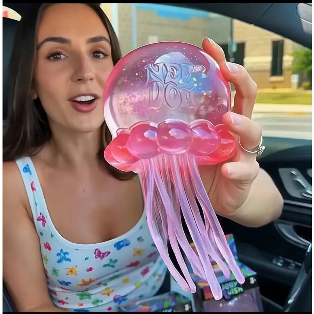 New Jellyfish Squeeze Fidget Toy Product Needoh Jellyfish Stress Relief Relax Squishy Anti-Anxiety Squeeze Object for Focus