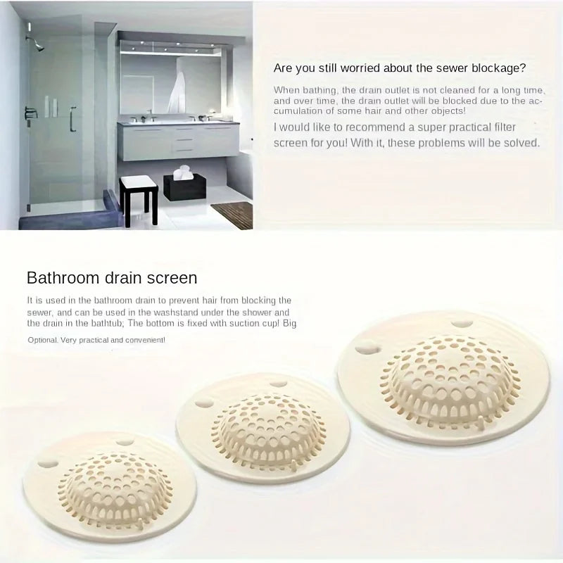 Shower Floor Drain, Hair Stopper Catcher, Kitchen Sink, Anti-Blocking Bathtub Strainer Sewer, Outfall Filter Bathroom Supplies
