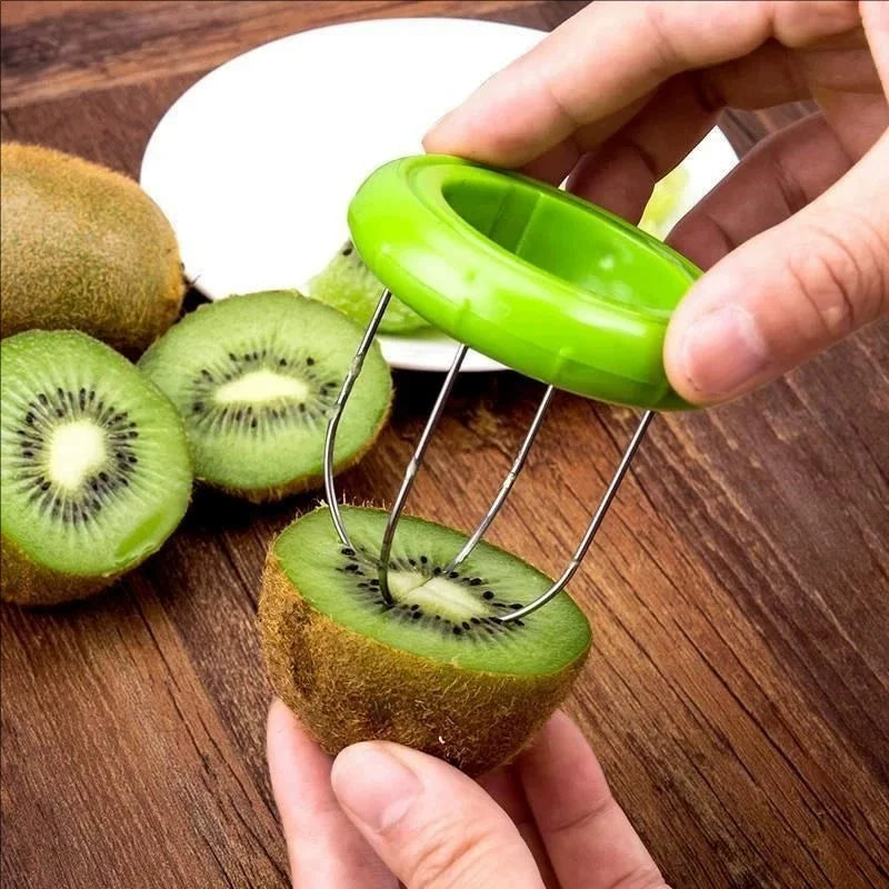 Fast Fruit Kiwi Cutter Peeler Slicer Kitchen Gadgets Stainless Steel Kiwi Peeling Tools Kitchen Fruit Salad Kitchen Accessories