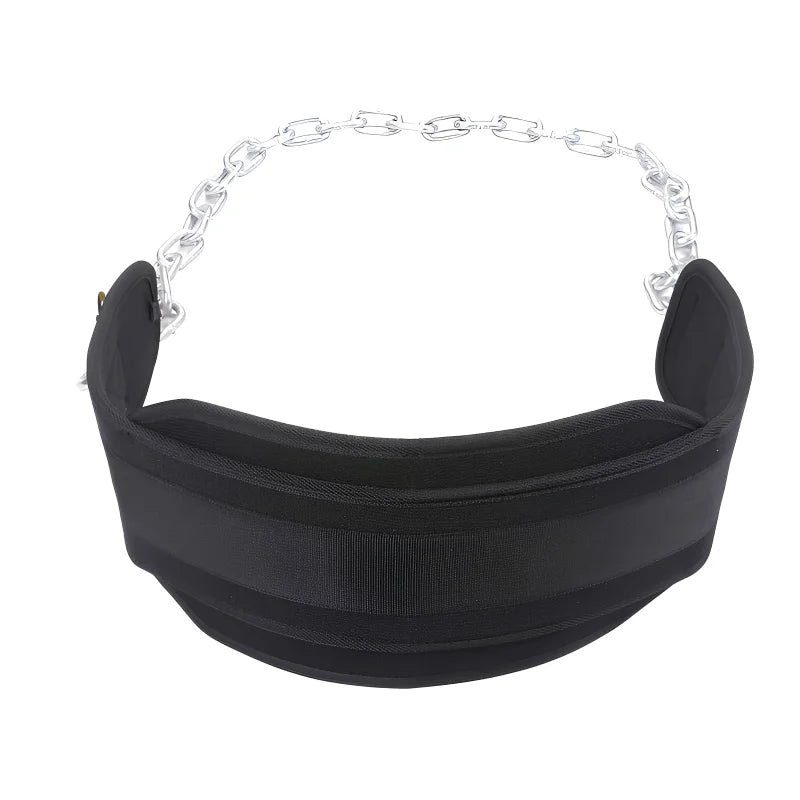 New Style Weight Lifting Back Gym with Chain for Fitness Bodybuilding Pull up Strength Training Load Waist Strap Thicken