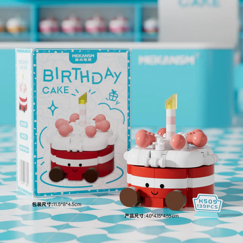 Mekansm Simulated Birthday Cake Boys and Girls Puzzle Assembly Toy Model Kit Figure Desktop Ornament Doll Holiday Surprise Gift