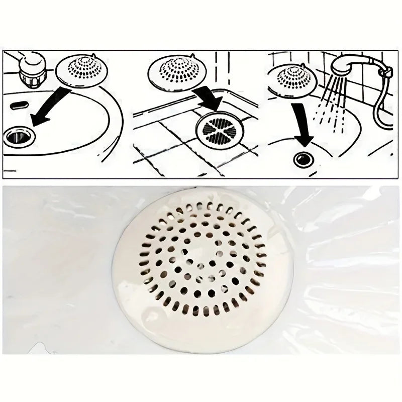 Shower Floor Drain, Hair Stopper Catcher, Kitchen Sink, Anti-Blocking Bathtub Strainer Sewer, Outfall Filter Bathroom Supplies