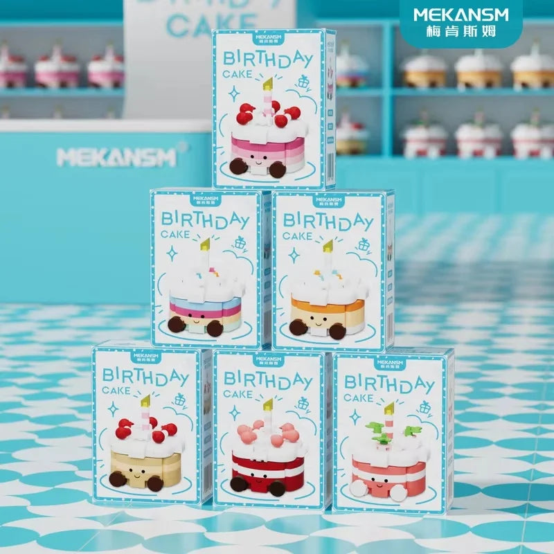 Mekansm Simulated Birthday Cake Boys and Girls Puzzle Assembly Toy Model Kit Figure Desktop Ornament Doll Holiday Surprise Gift