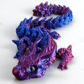 Best Seller 3D Printed Magic Dragon Movable Joint Fidget Toy Rotatable Articulated Desktop Ornament Adults Kid Toy Crafts Gift