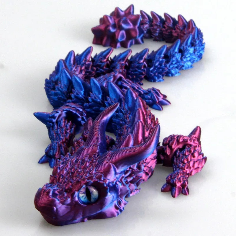 Best Seller 3D Printed Magic Dragon Movable Joint Fidget Toy Rotatable Articulated Desktop Ornament Adults Kid Toy Crafts Gift