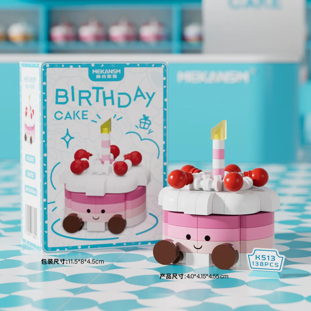 Mekansm Simulated Birthday Cake Boys and Girls Puzzle Assembly Toy Model Kit Figure Desktop Ornament Doll Holiday Surprise Gift