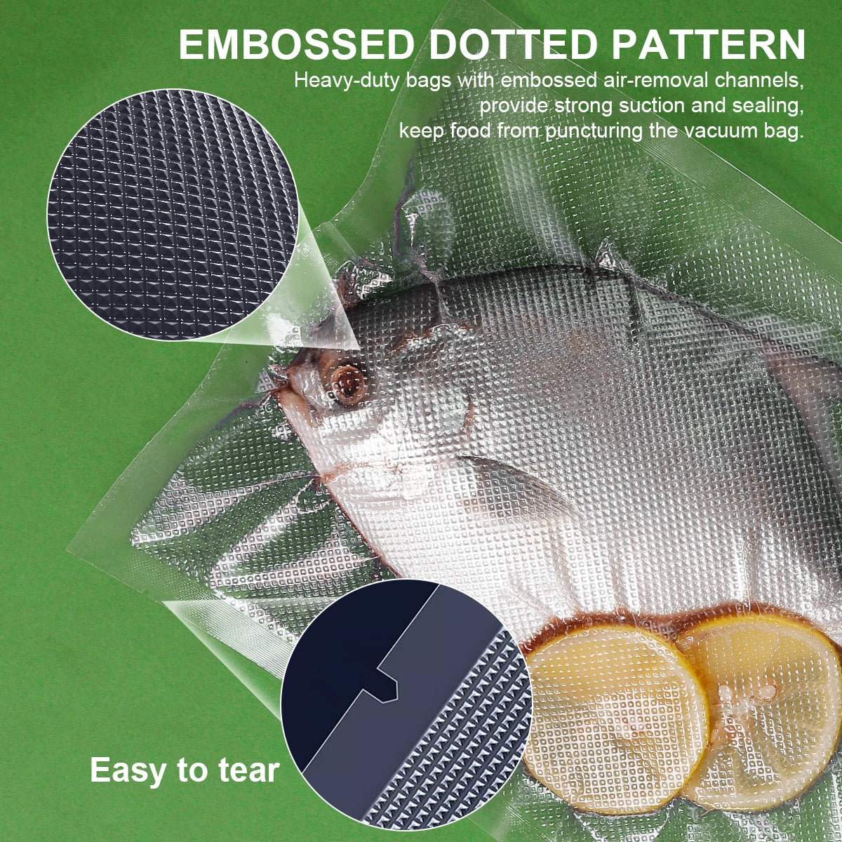 100Pcs/Lot Bpa-Free Kitchen Vacuum Bags for Food Vacuum Sealer Packing Machine Food Storage Bag Kitchen Accessories