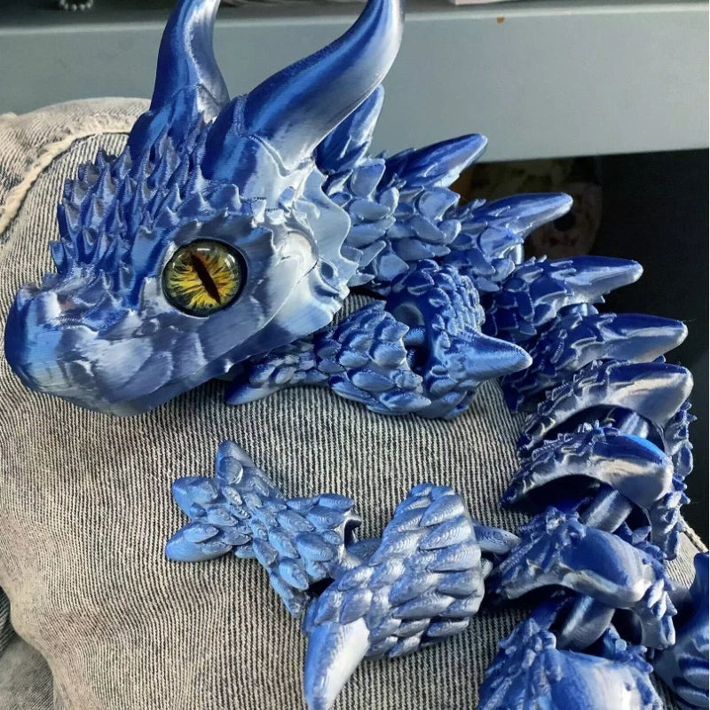 Best Seller 3D Printed Magic Dragon Movable Joint Fidget Toy Rotatable Articulated Desktop Ornament Adults Kid Toy Crafts Gift