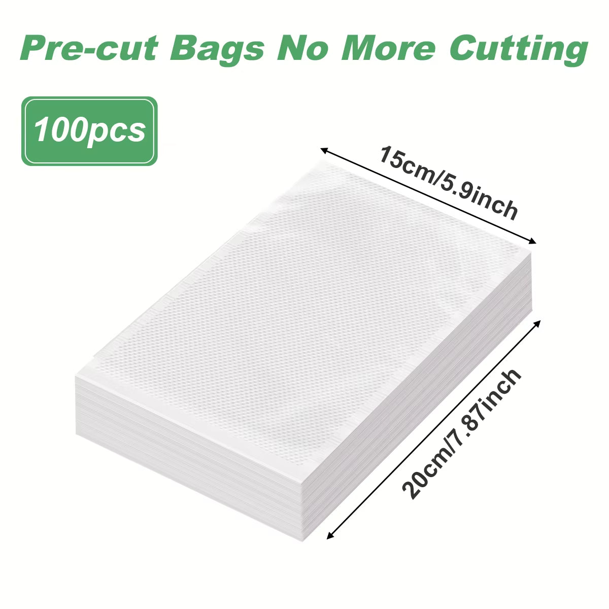 100Pcs/Lot Bpa-Free Kitchen Vacuum Bags for Food Vacuum Sealer Packing Machine Food Storage Bag Kitchen Accessories
